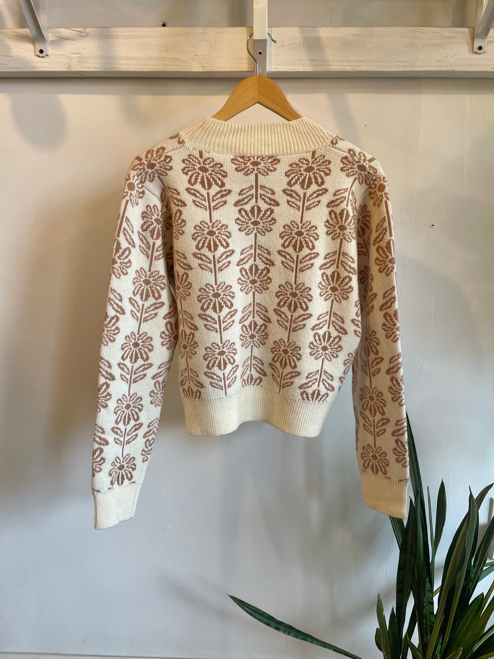 Graphic Floral Sweater