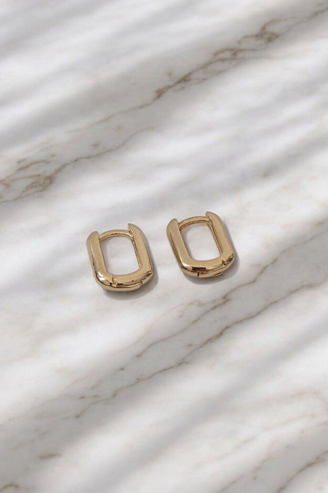 Mini Brooke Rectangle Hoops