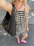 Gingham Babydoll Tank