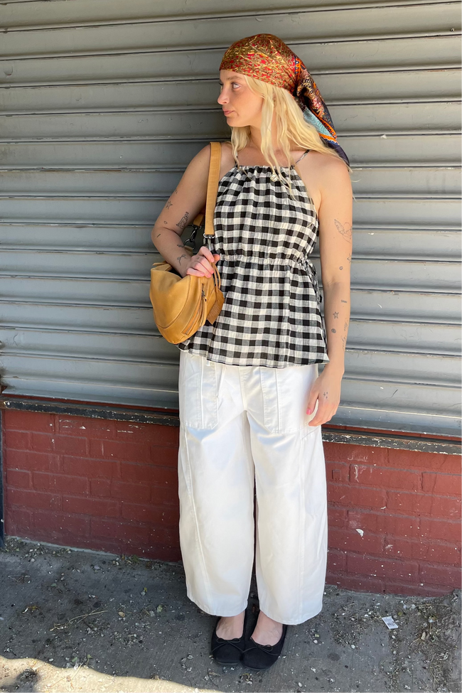 Gingham Babydoll Tank