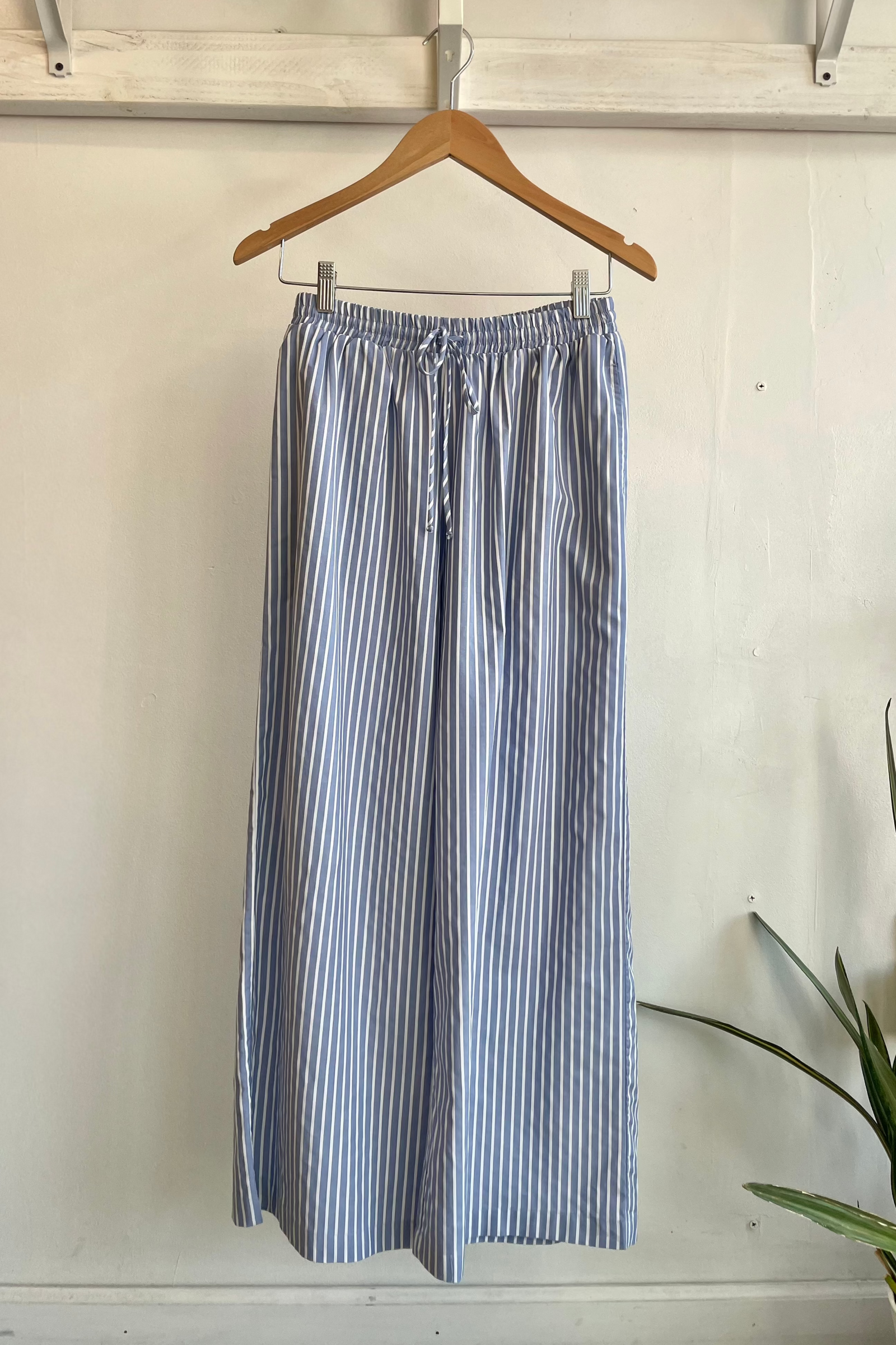 Striped Cotton Easy Pant