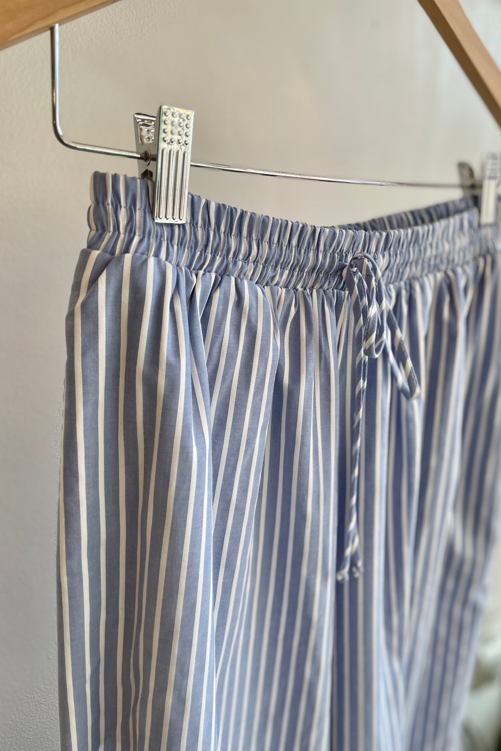 Striped Cotton Easy Pant