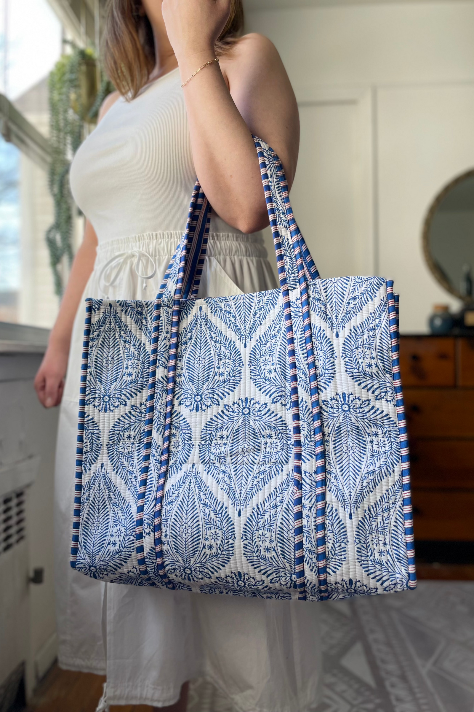 Quilted Beach Tote