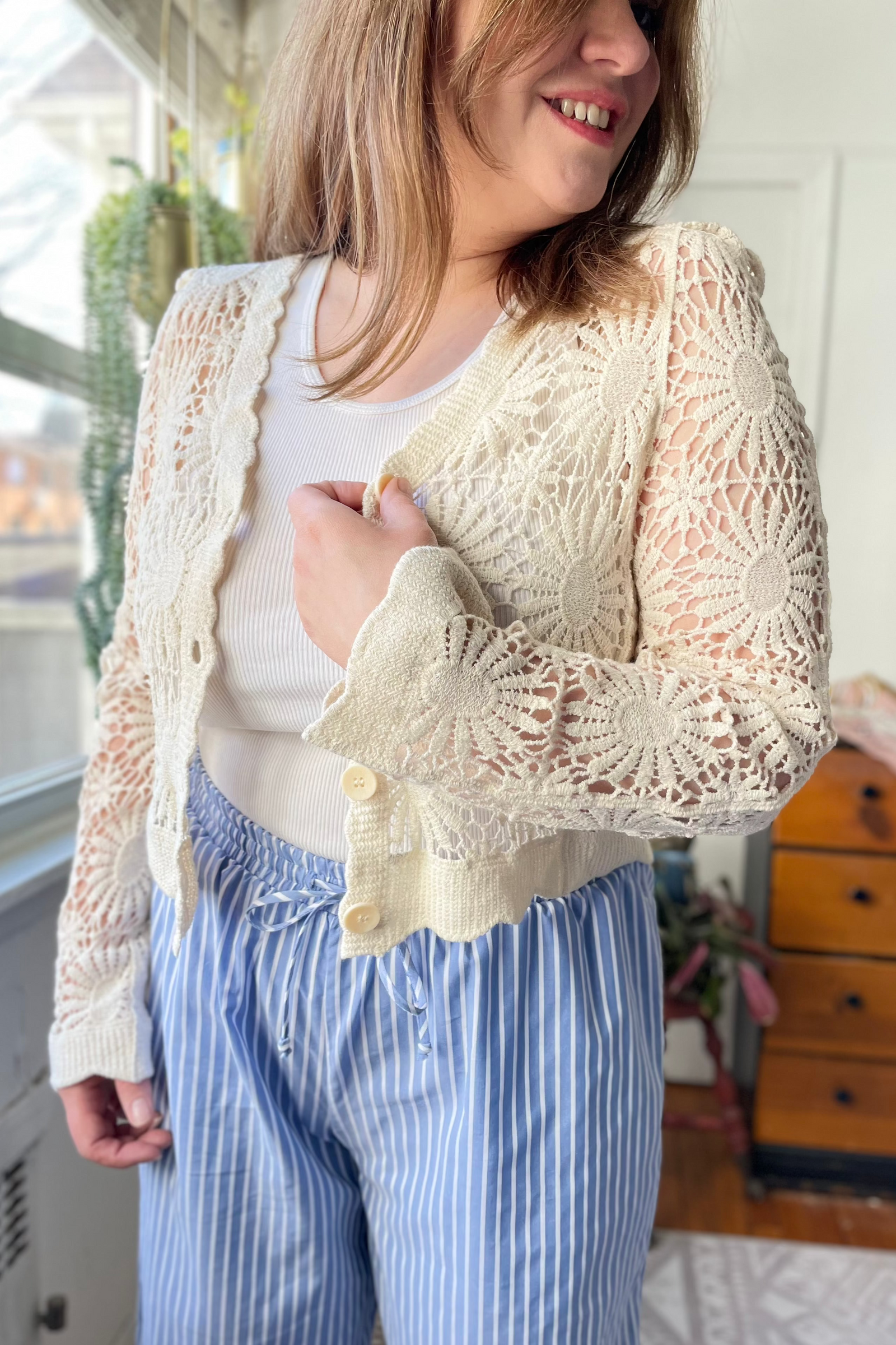 Flower Crochet Cardigan