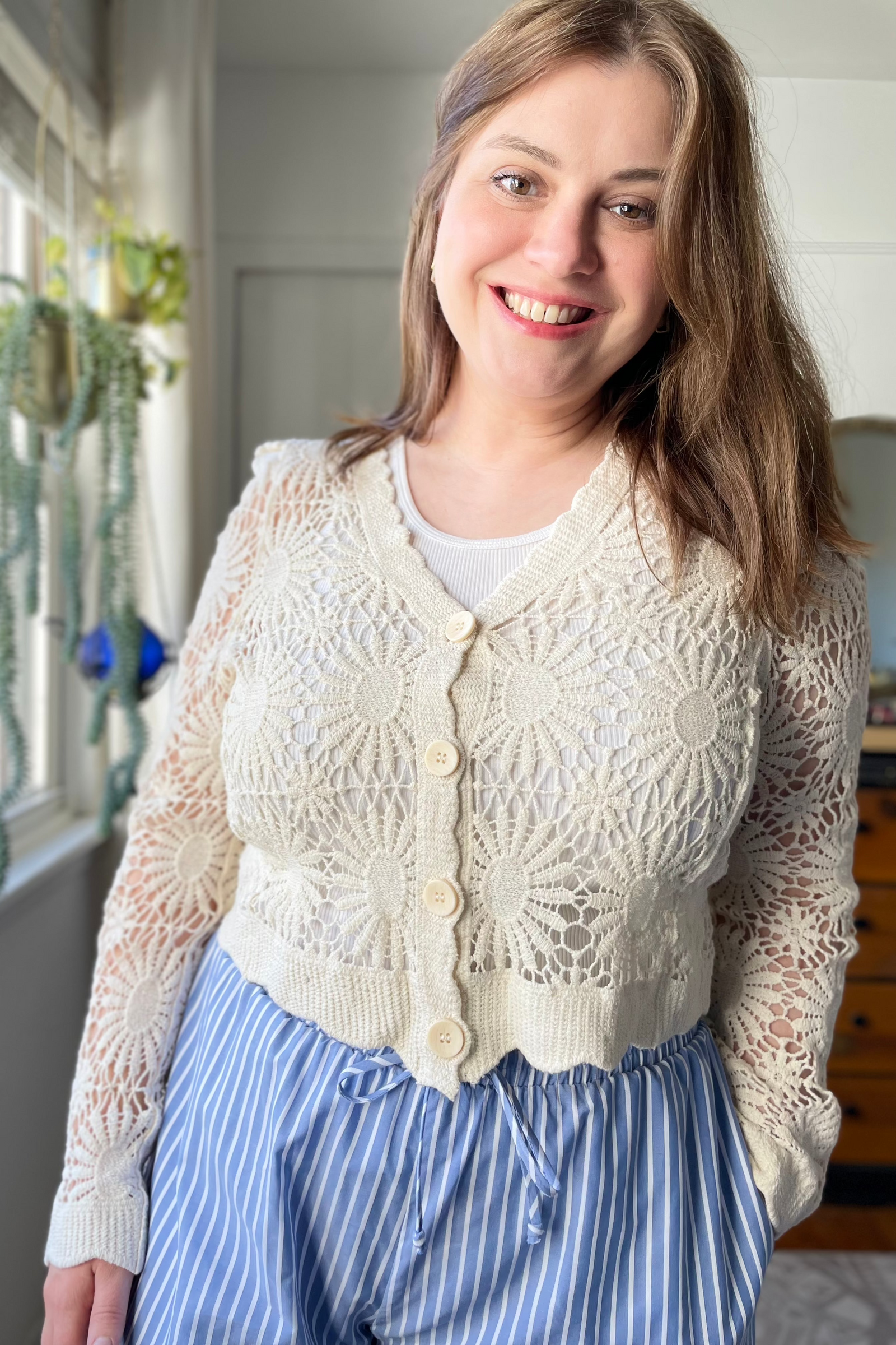 Flower Crochet Cardigan