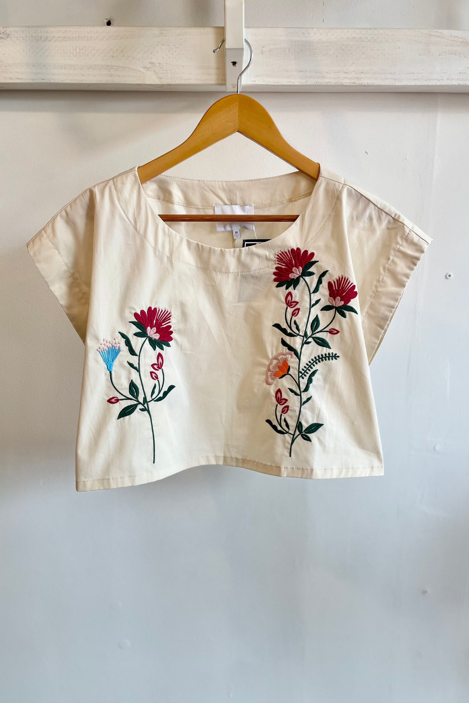 Botanical Embroidered Top