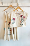 Botanical Embroidered Midi Skirt