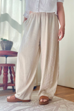 Linen Blend Barrel Pant