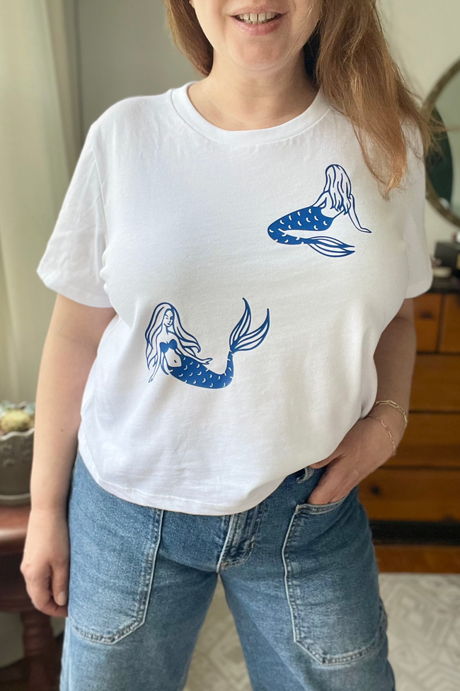 Mermaid Cropped Tee