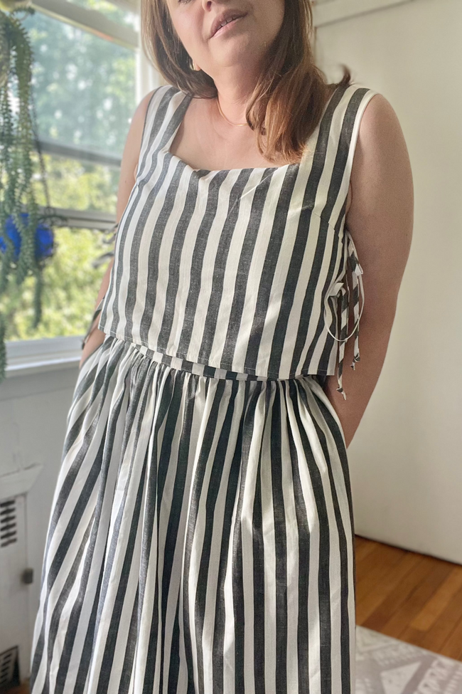 Striped Side Tie Tank