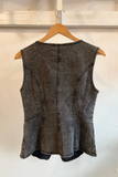 Washed Black Denim Vest