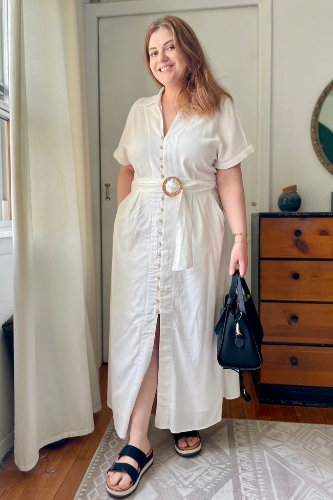 Cotton Linen Shirt Dress