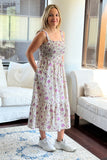 Kiara Smocked Midi Dress - One Size