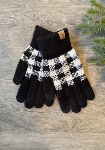 Stripe Knit Gloves
