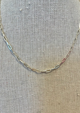 Herringbone Necklace in Sterling Silver