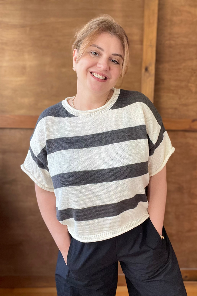Striped Sweater Tee