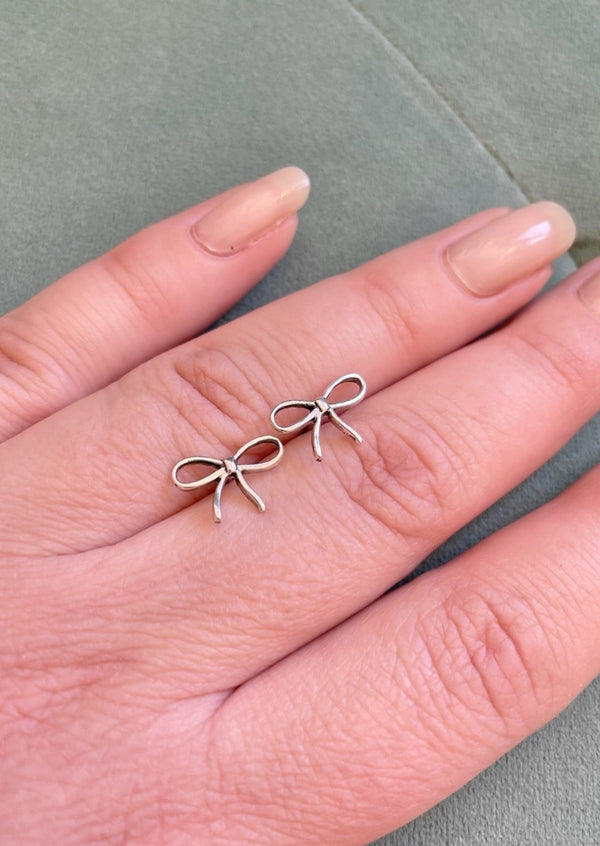 Sterling Silver Bow Studs