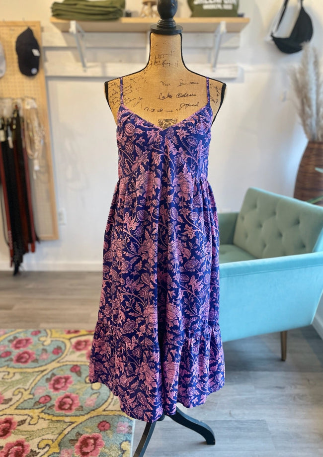 Milly Midi Dress in Purple Lotus
