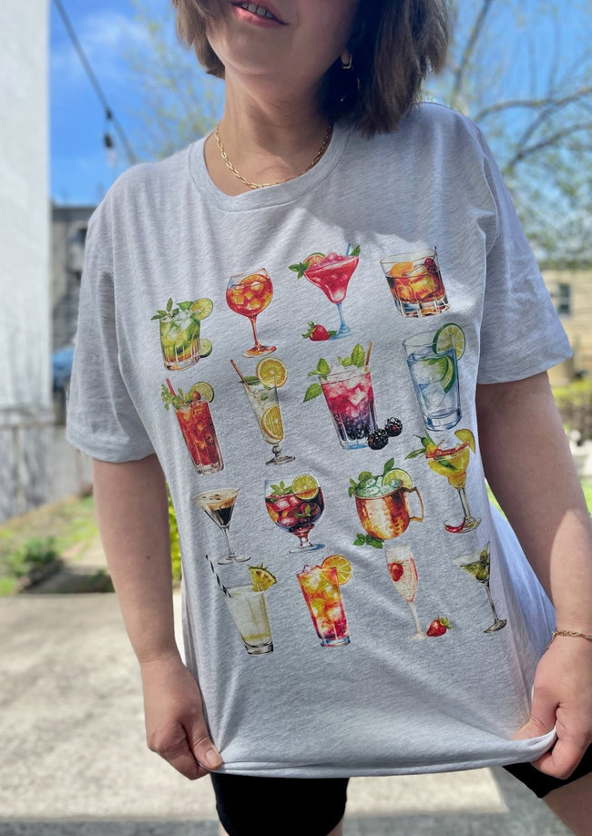 Cocktails Short Sleeve Tee Shirt (Online Only)