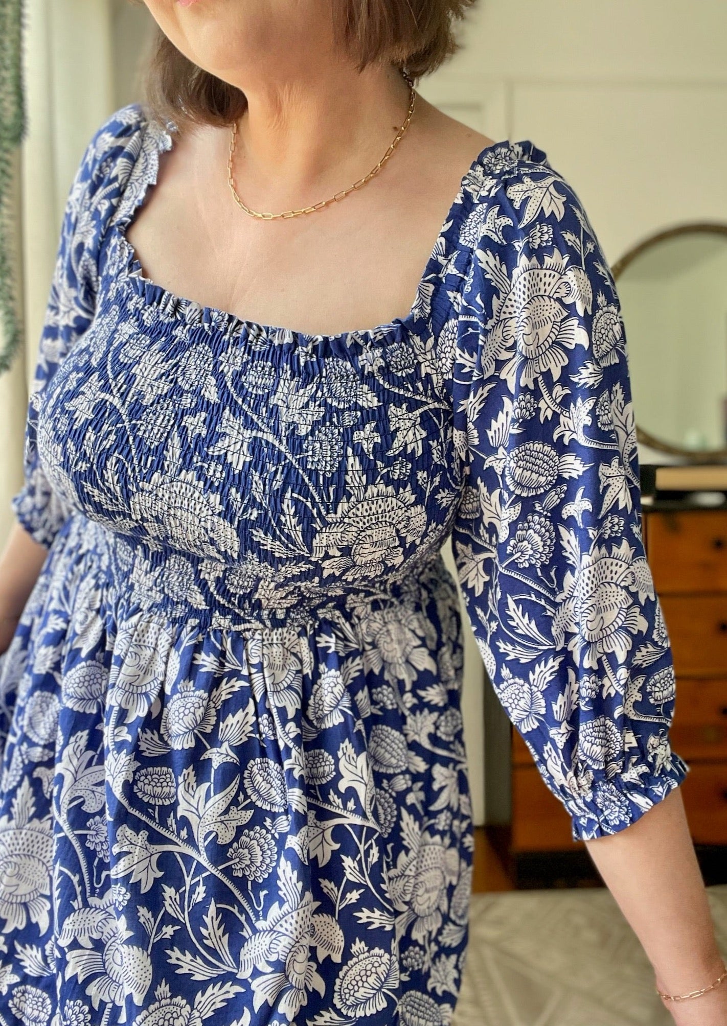 Lauren Smocked Midi Dress