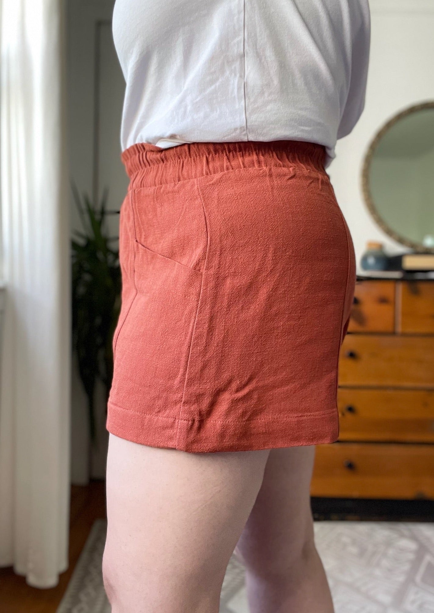 Final Sale - Linen Easy Pull On Shorts