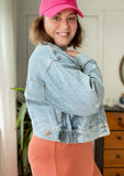 Oversized Cropped Jean Jacket