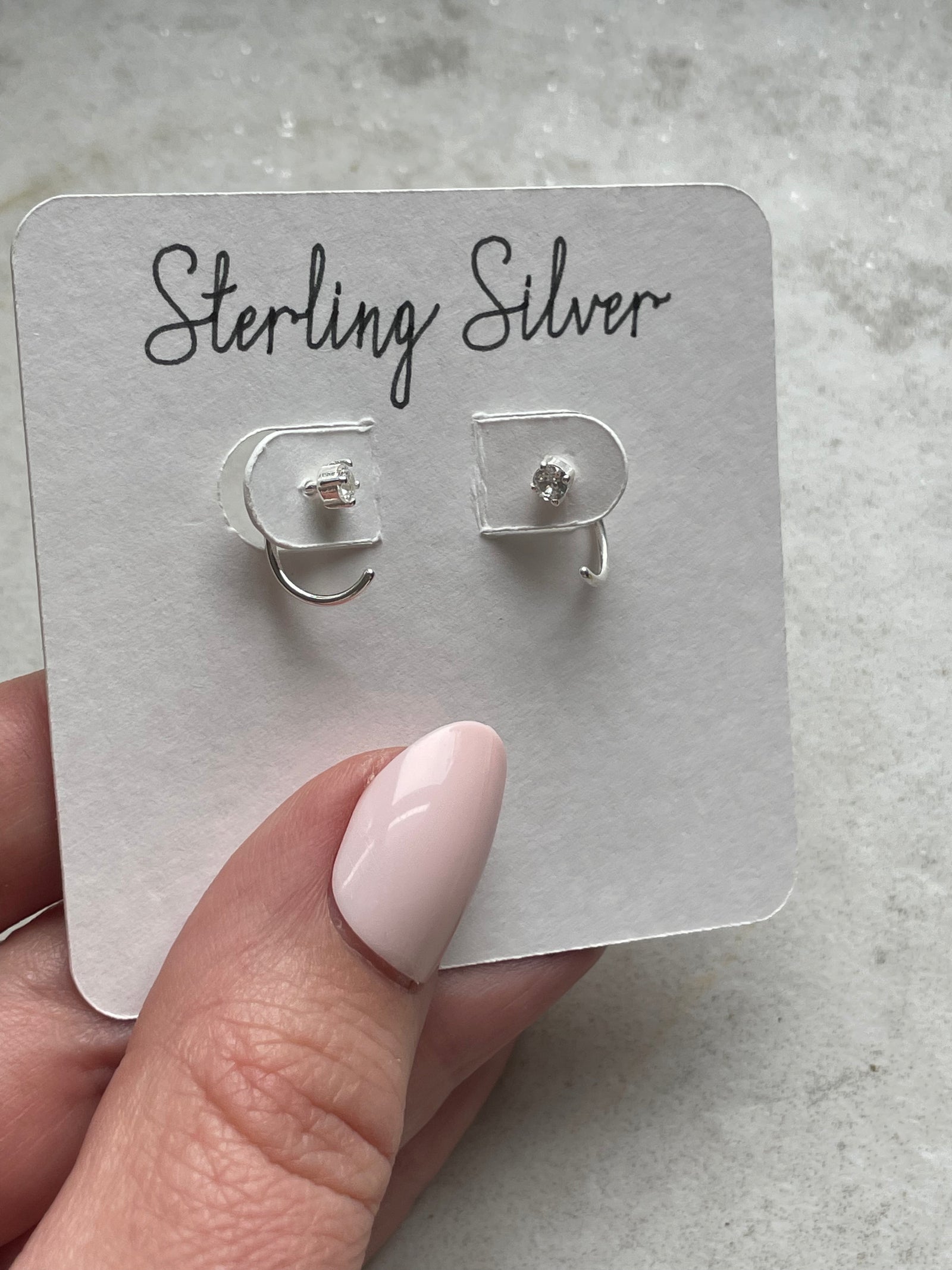 Sparkly Round CZ 3/4 Huggie Hoops