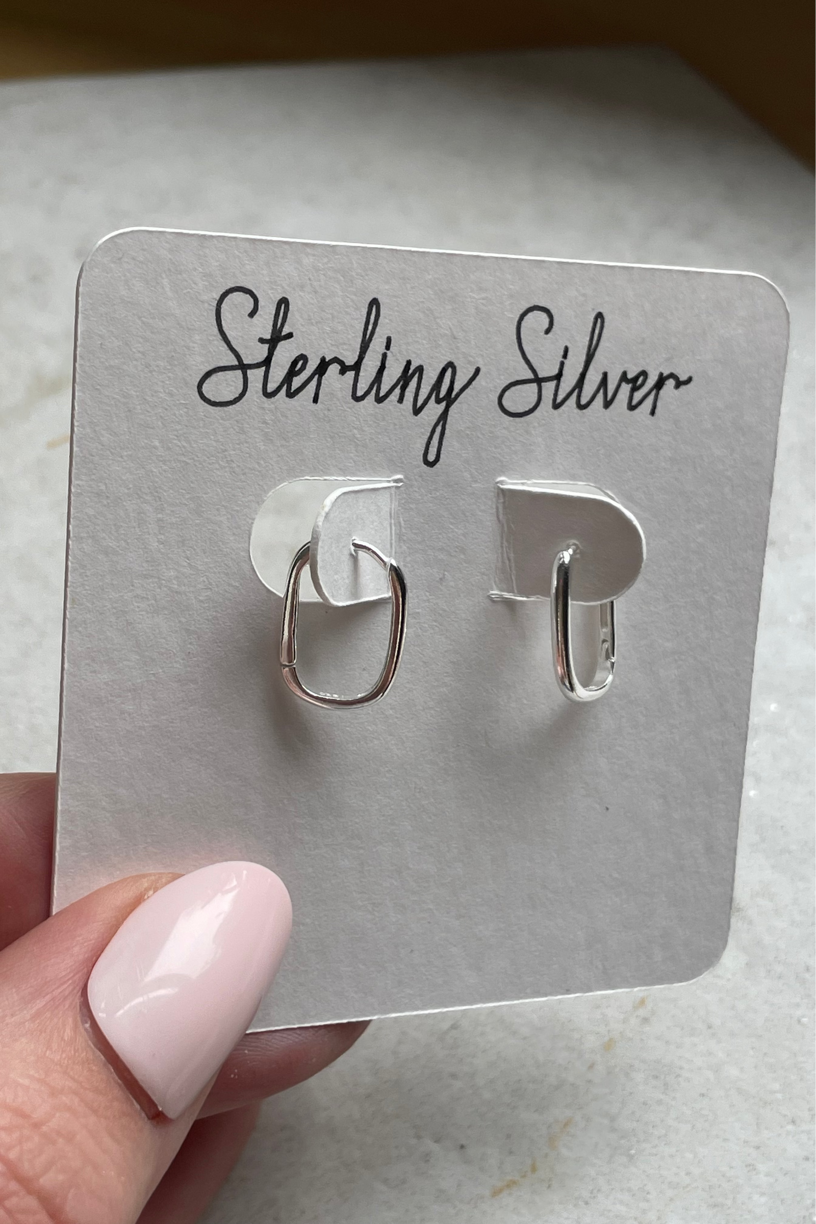 Sterling Silver Slim U-Shaped Hoops