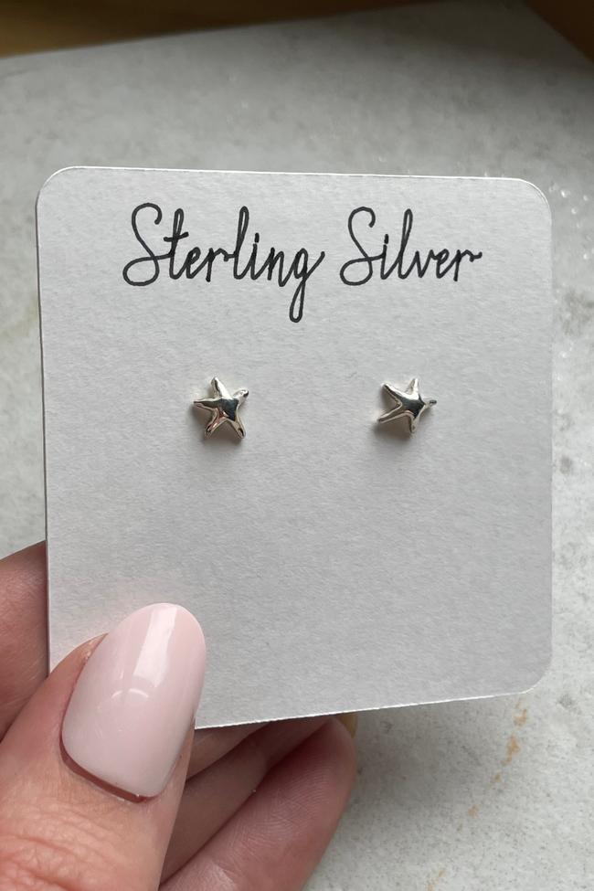 Sterling Silver Starfish Stud Earring