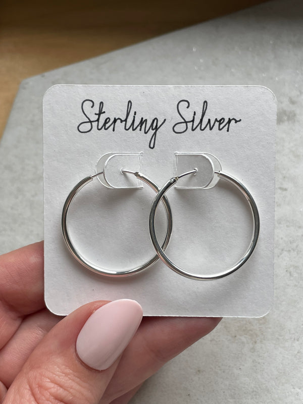 2mm Sterling Silver Endless Hoops