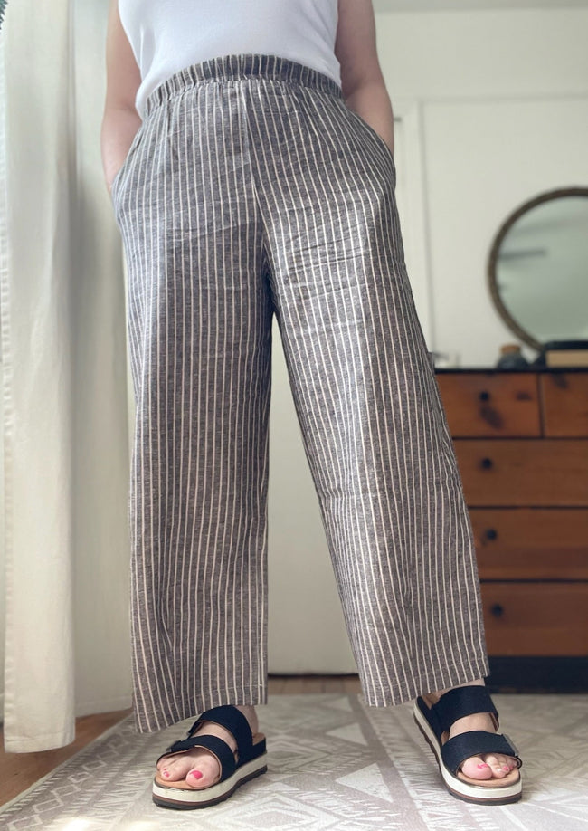 Lena Striped Linen Pant