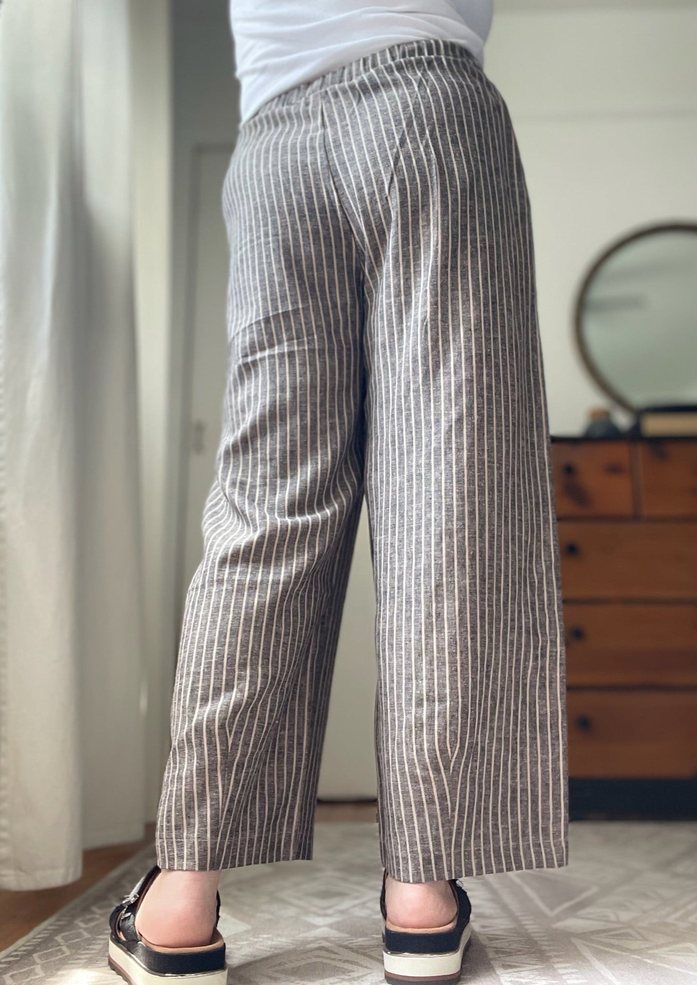 Lena Striped Linen Pant