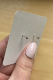 Pear Cut Sun Stud Earrings in Sterling Silver