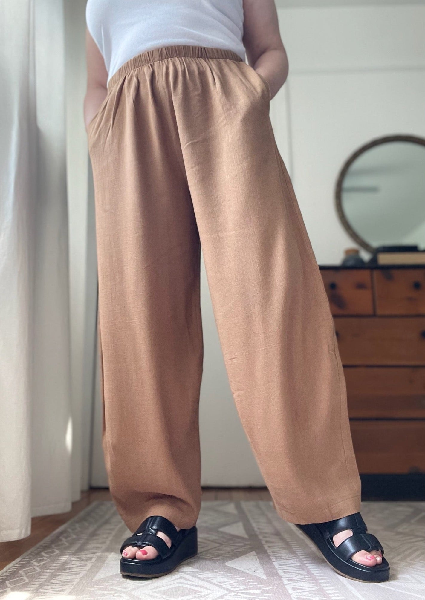 Linen Barrel Pant