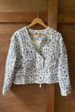 Indigo Floral Quilted Jacket