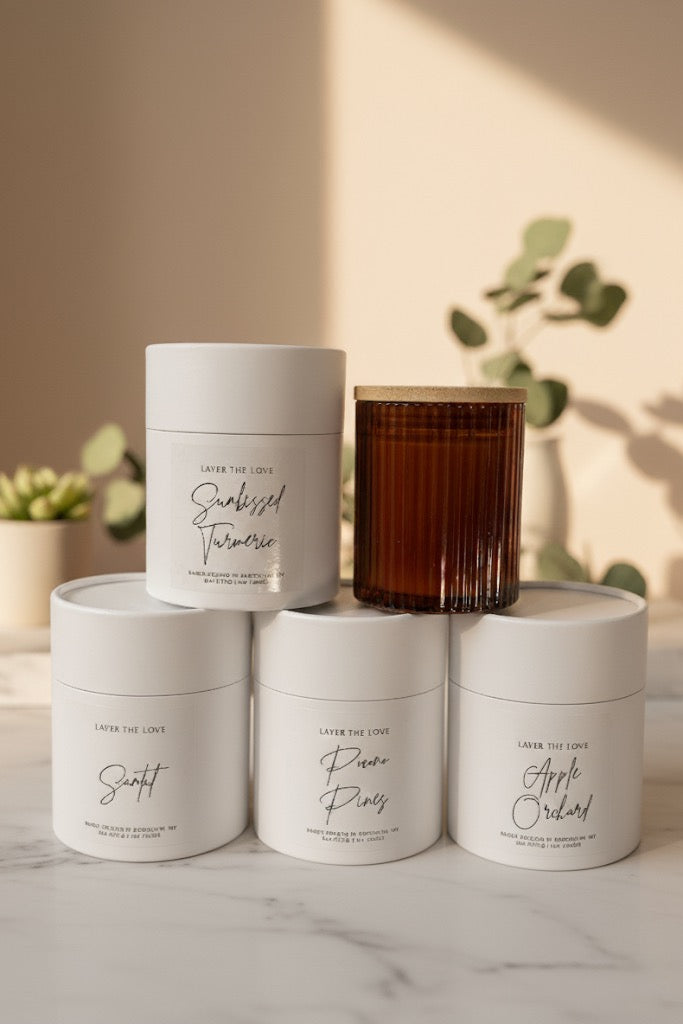 8 oz. Soy Candle in Amber Jar by Layer the Love