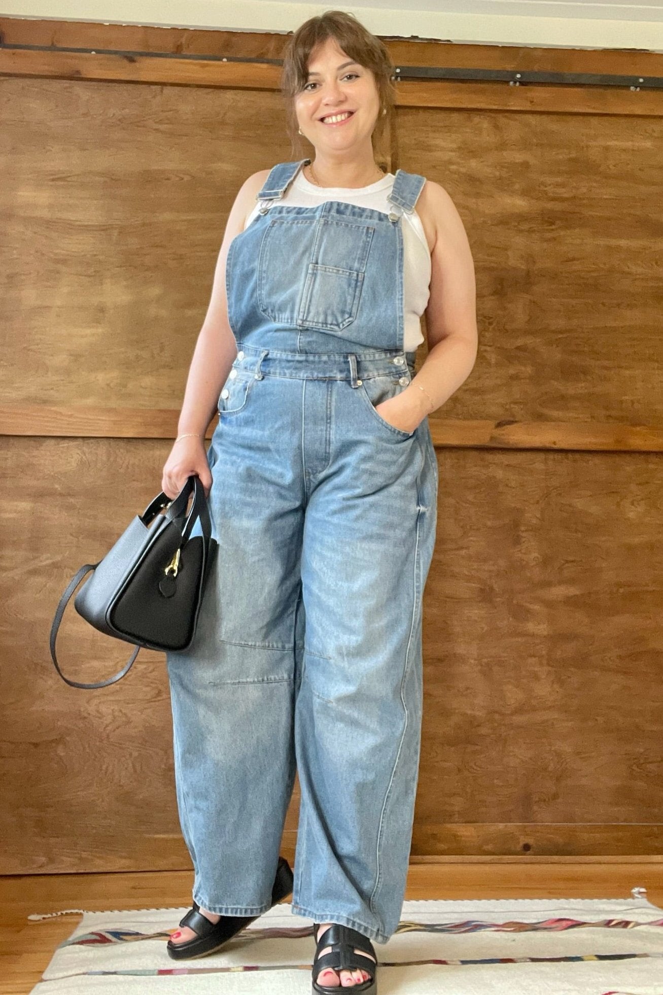 Final Sale - Barrel Leg Overalls