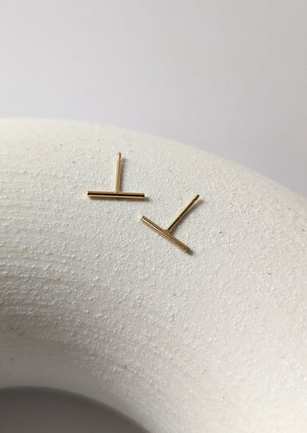 Lightning Bolt Stud Earrings by Layer the Love