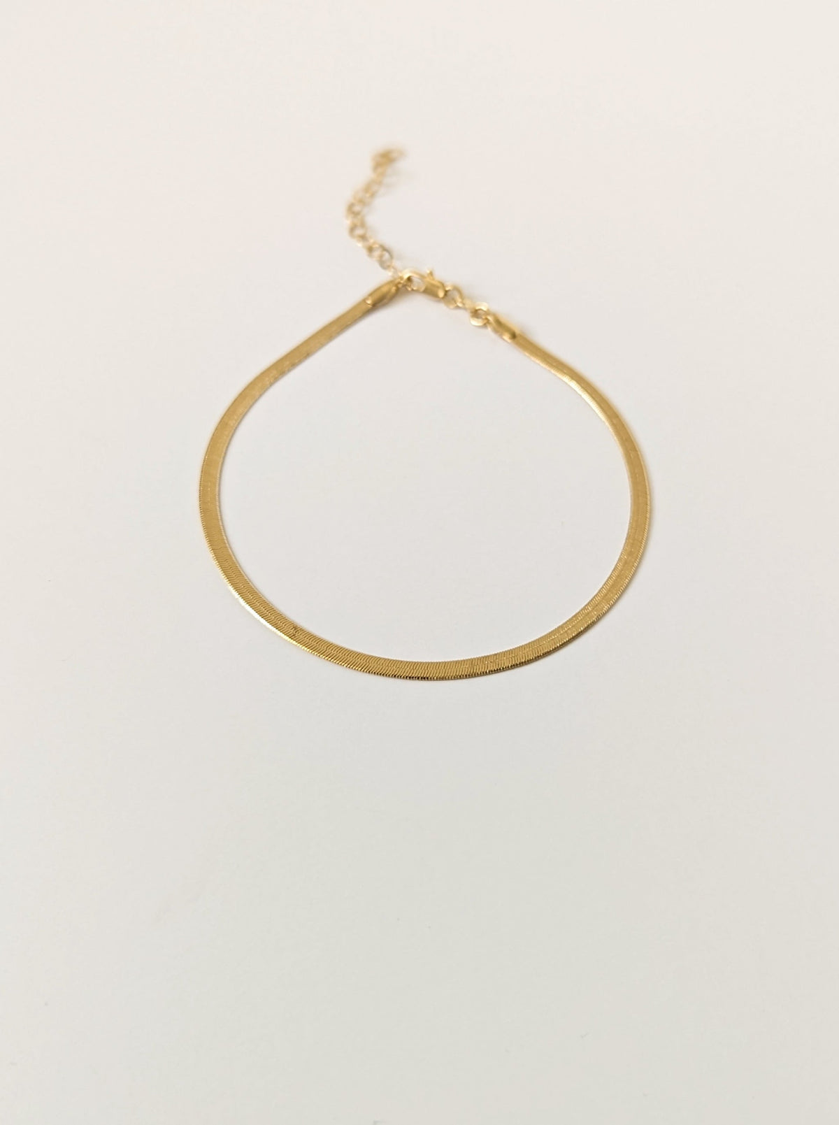 Gold Herringbone Anklet by Layer the Love