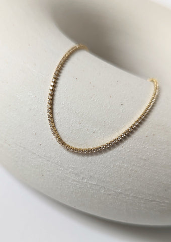 Gold Herringbone Anklet by Layer the Love