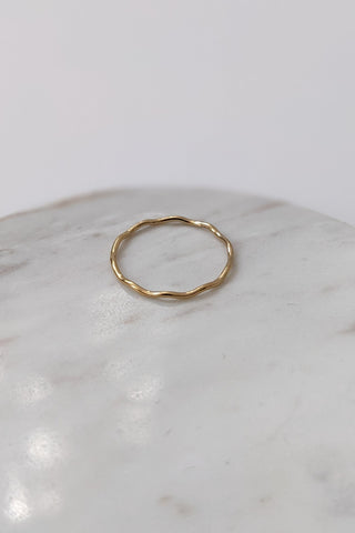 Gold Bold Band Ring by Layer the Love