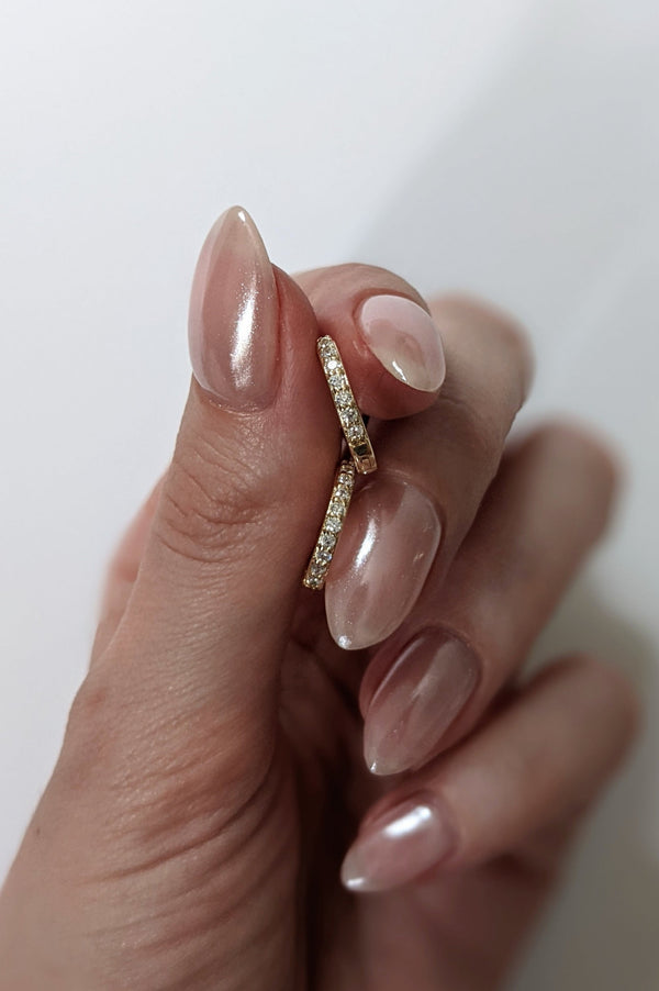 Katie Petite Pave Hoops by Layer the Love