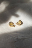 Gold Filled Chunky Seashell Earrings