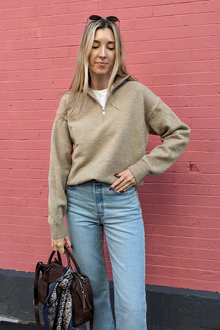 Classic Quarter Zip Sweater