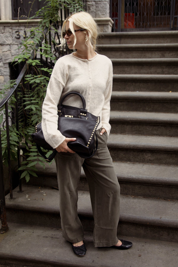 Mare Studded Leather Bag