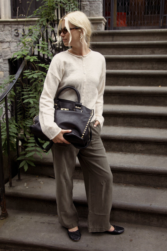 Mare Studded Leather Bag