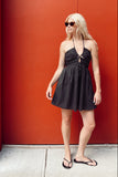 Polka Dot Halter Mini Dress