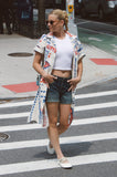 Final Sale - Mid Rise Relaxed Denim Shorts