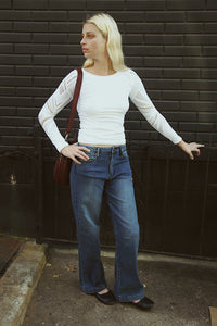 Deco Lace Sleeve Top