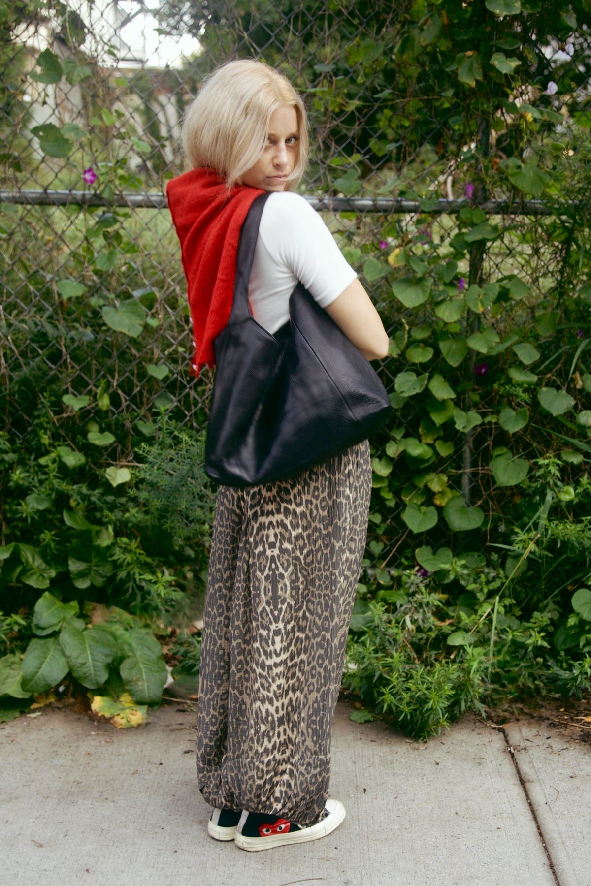 Balloon Hem Animal Print Pants